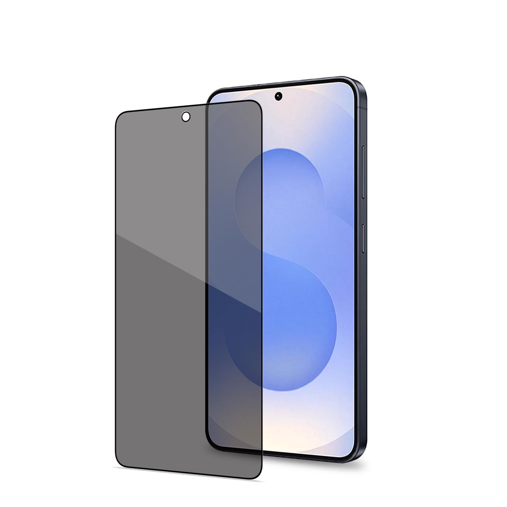PRIVACY FULL GLASS - Vetro 9H con effetto Privacy e bordo colorato nero compatibile con Samsung Galaxy S26 5G/ Galaxy S26 5G Enterprise Edition 2