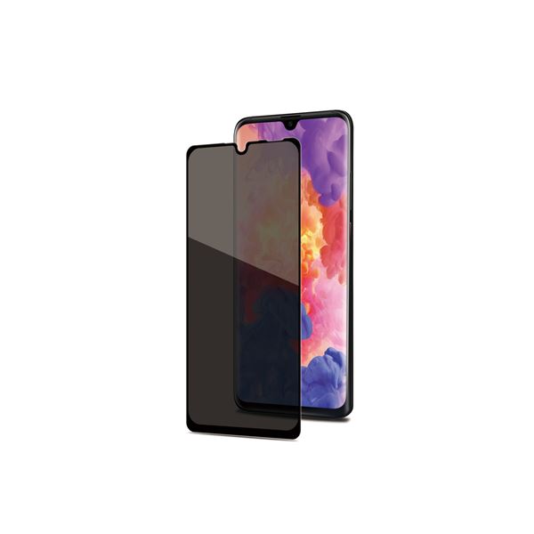 PRIVACY FULL GLASS - Vetro 9H con effetto Privacy e bordo colorato nero compatibile con Huawei P30 Lite/ P30 Lite New Edition 2