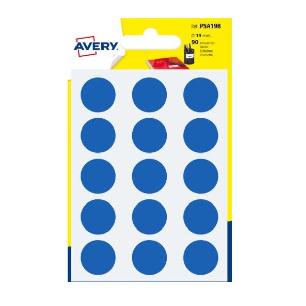 CONSUMABILI AVERY Etichette rotonde blu - diametro 15