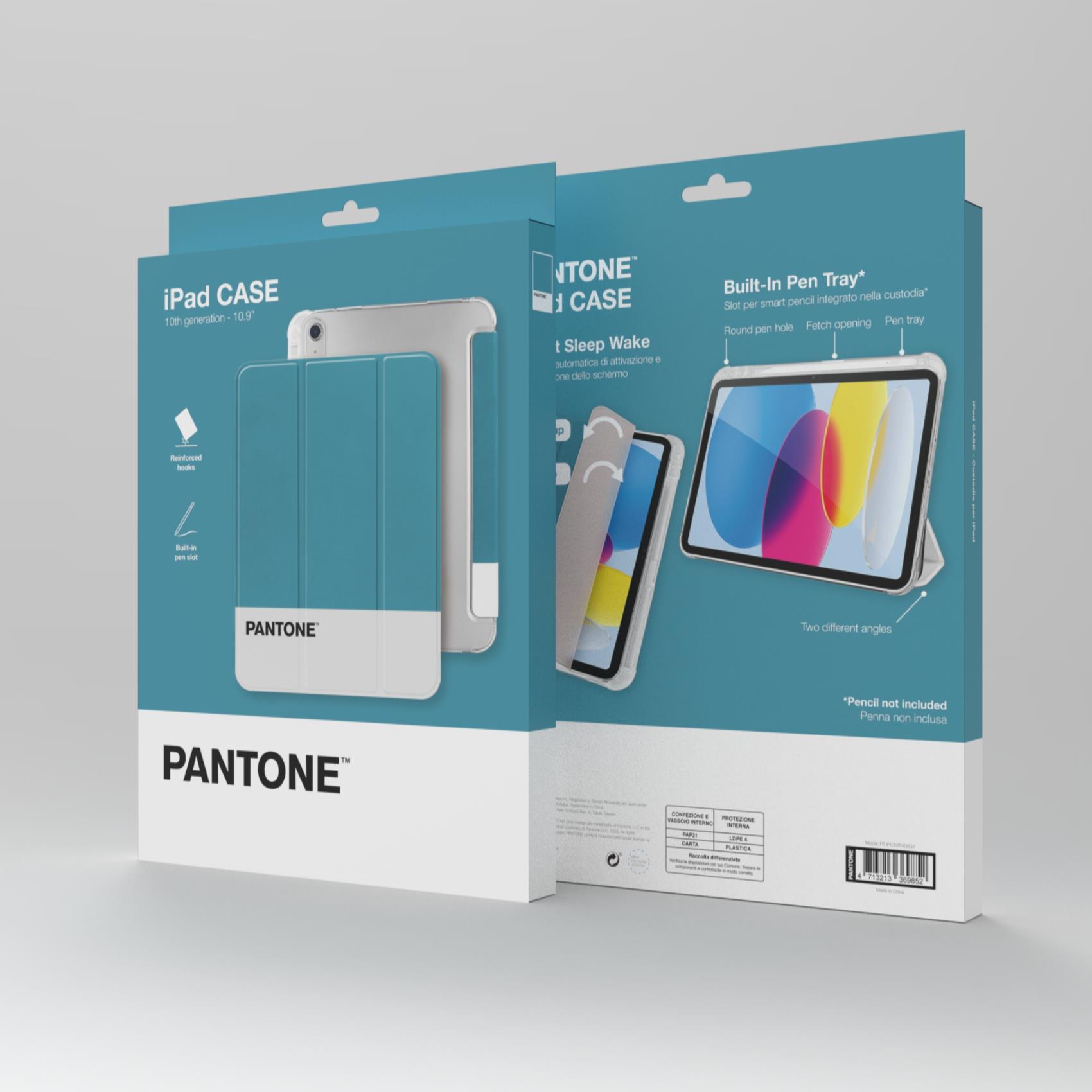PANTONE - Custodia a libro bicolore azzurro e bianco in TPU compatibile con Apple iPad 10.9" 10 gen/ iPad 11 2025 11th gen 4