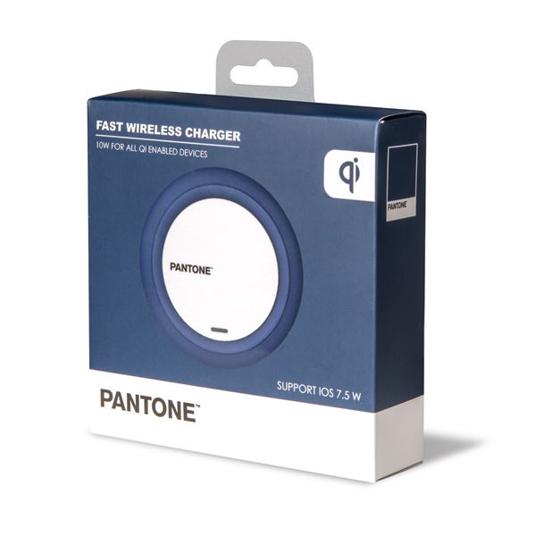 PANTONE - Caricabatteria wireless, cavo alimentazione MicroUsb input e USB-A output, potenza massima 10 Watt 2