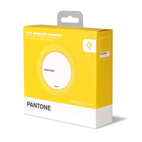 PANTONE - Caricabatteria wireless, cavo alimentazione MicroUsb input e USB-A output, potenza massima 10 Watt 2