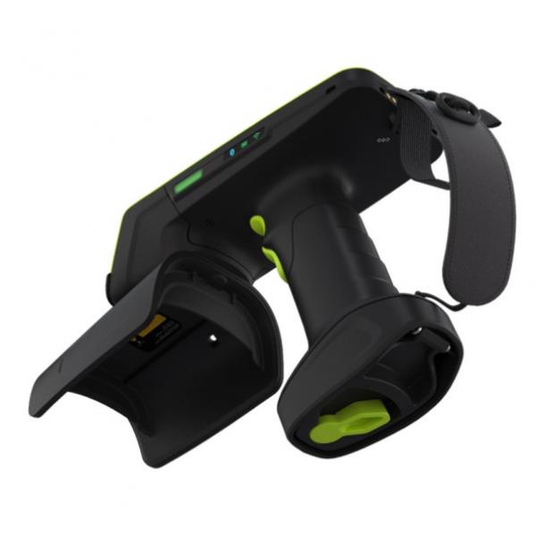 RFD90, Premium Plus Sled, Long Range Linear Polarized Yagi Antenna, UHF RFID, Bluetooth, WiFi, Gun, SE4750MR Imager, 7000mAh Battery, Midnight Black/Industrial Green, EMEA 800MHz 3