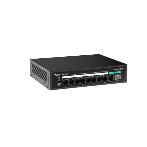 Reyee Switch unmanaged 8xGE PoE+ 1xGE 1xSFP. PoE Budget 120W 6