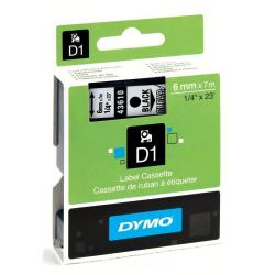 DYMO Nastri standard D1 6mmx7m nero/trasparente
