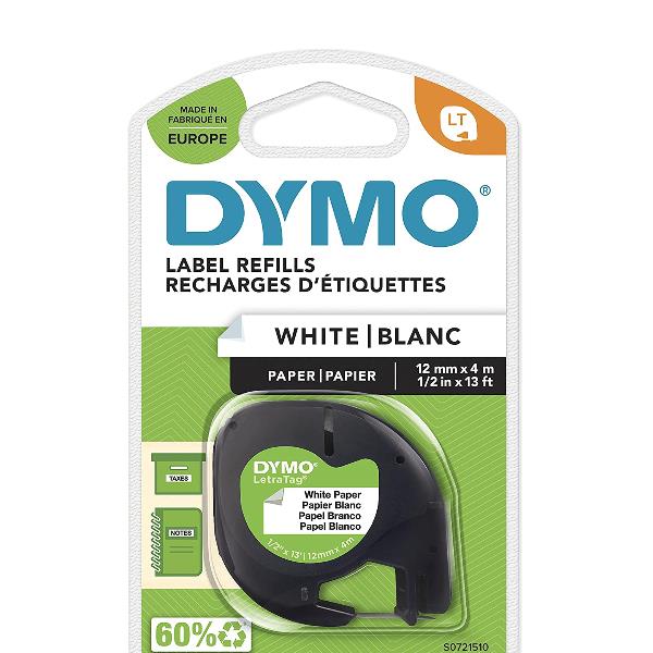 DYMO Nastro DYMO LT in carta 12mmx4mt - Bianco