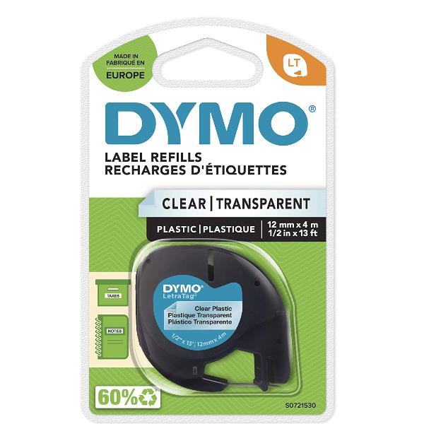 DYMO Nastro DYMO LT in plastica 12mmx4mt - Trasparente