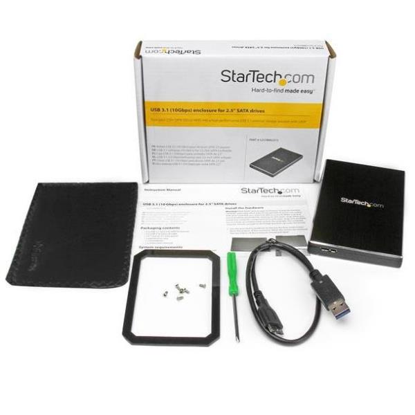 Box externo USB 3.1 ad 1 alloggiamento da 2,5" SATA III 4