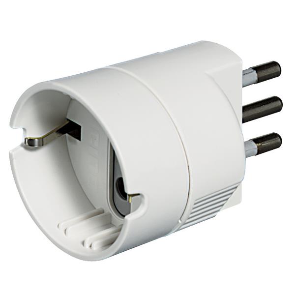 LEGRAND Adattatore con spina 2P+T 10A e presa tedesca - bianco