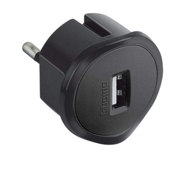 LEGRAND Adattatore Presa USB da 1,5A con Presa Maschio Tedesca -Grigio-