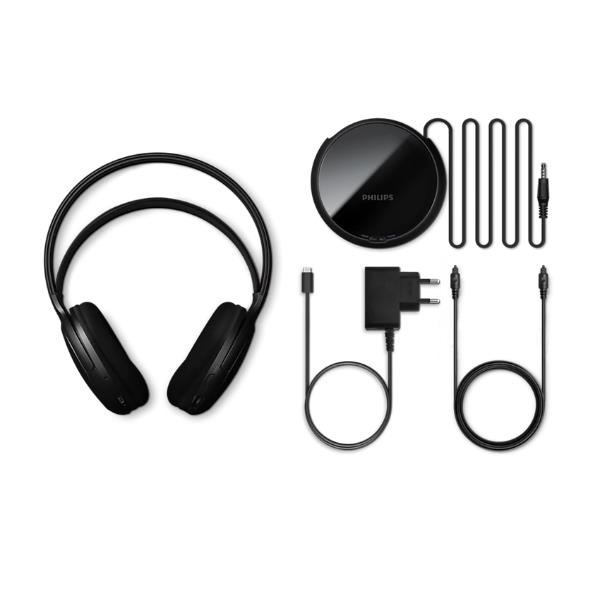 PHILIPS TV & AUDIO CUFFIE OVER-EAR WIRELESS TV + BASE
