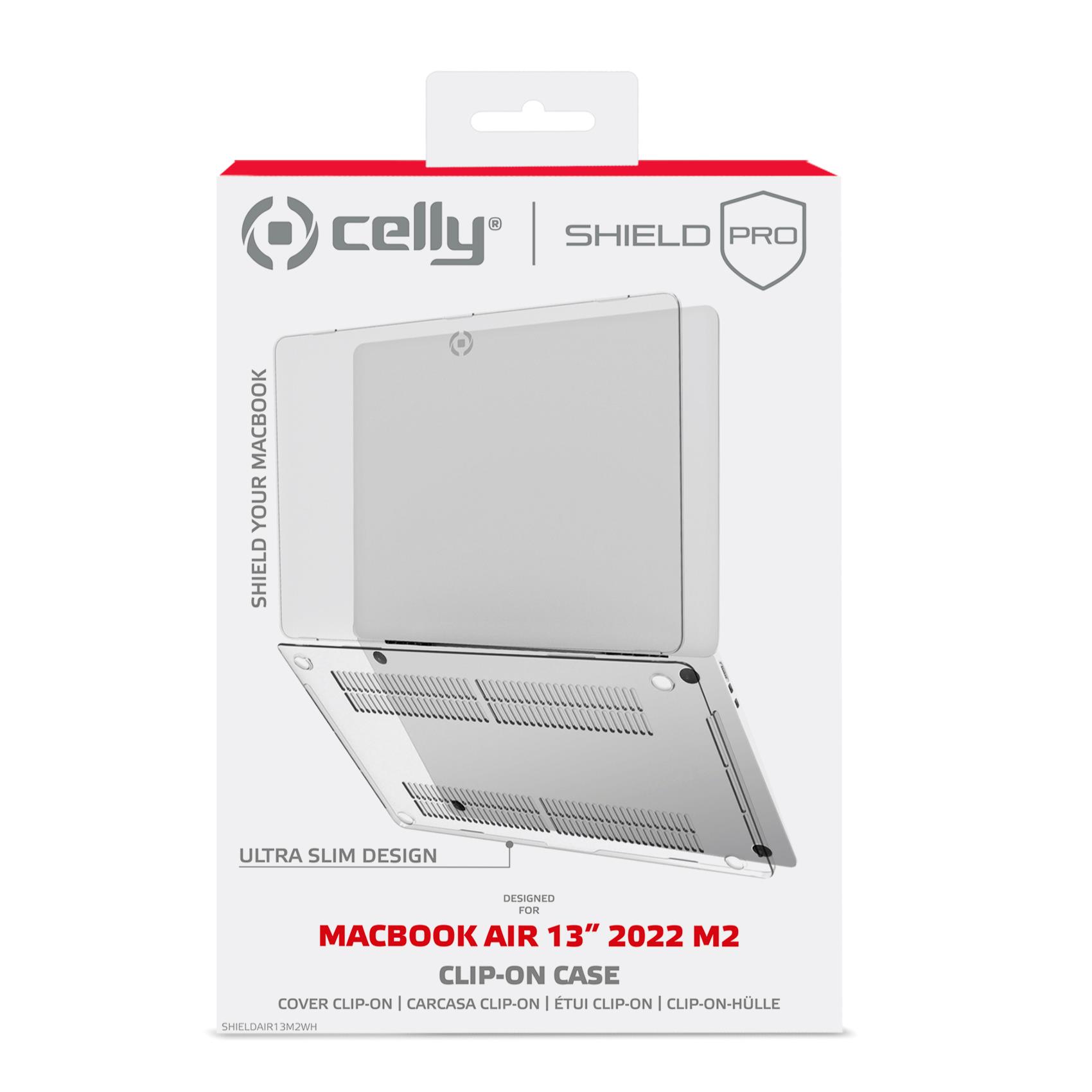 SHIELDAIR13M2 - Custodia rigida trasparente compatibile con MacBook Air 13" M2 2