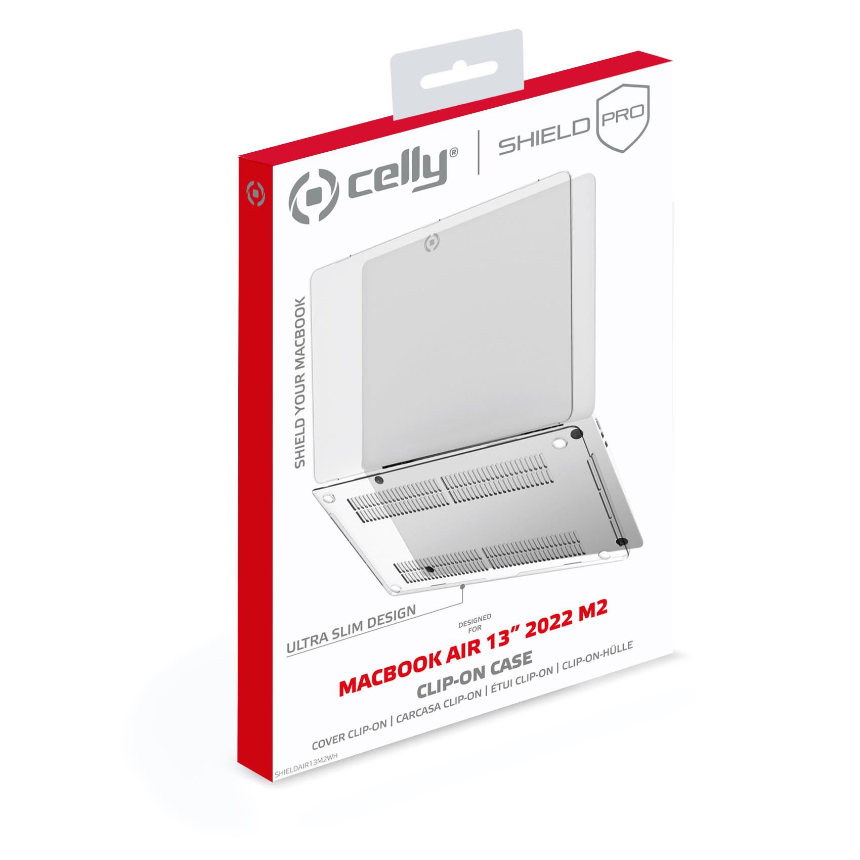 SHIELDAIR13M2 - Custodia rigida trasparente compatibile con MacBook Air 13" M2 3
