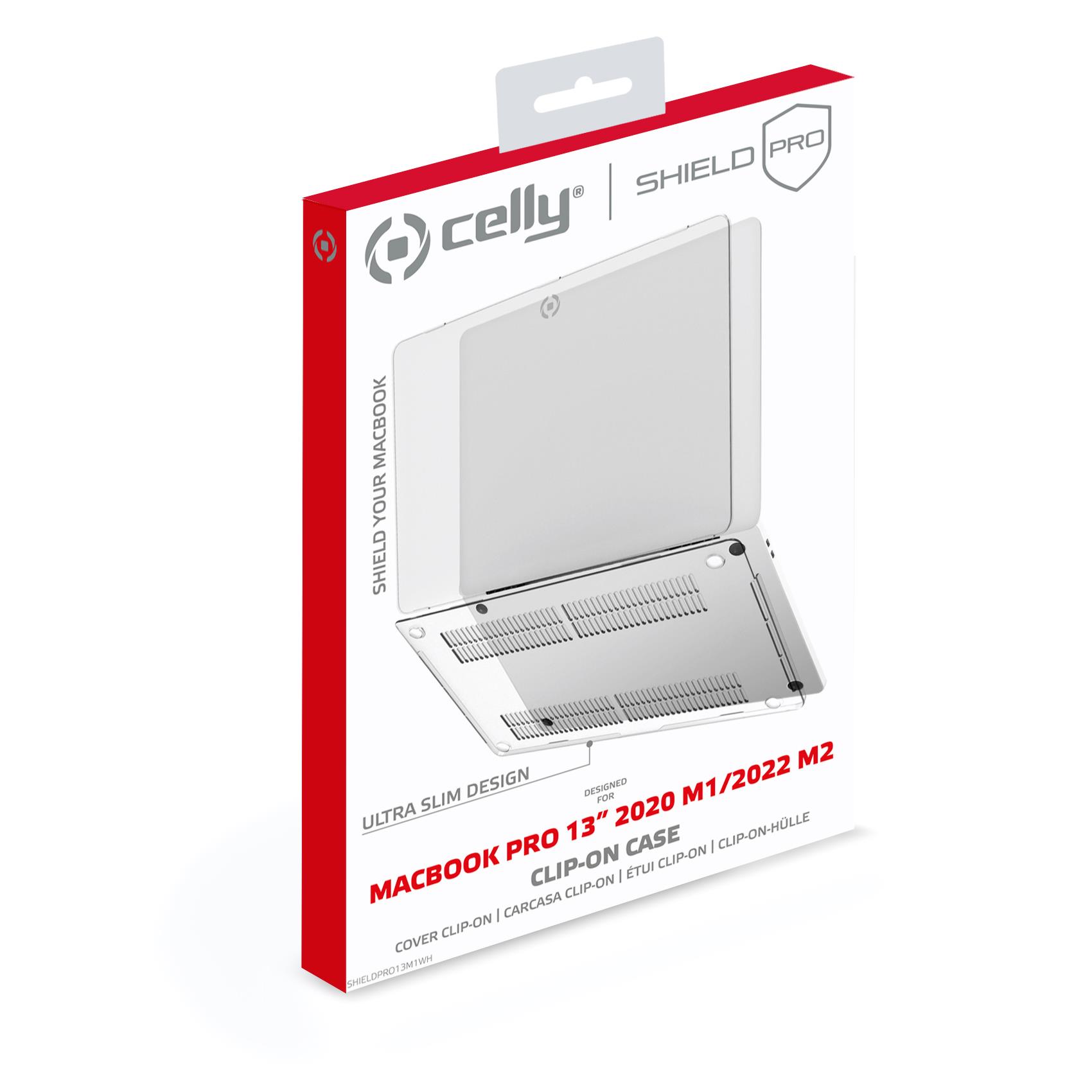 SHIELDPRO13M1 - Custodia rigida trasparente compatibile con MacBook Pro 13" M1/M2 5