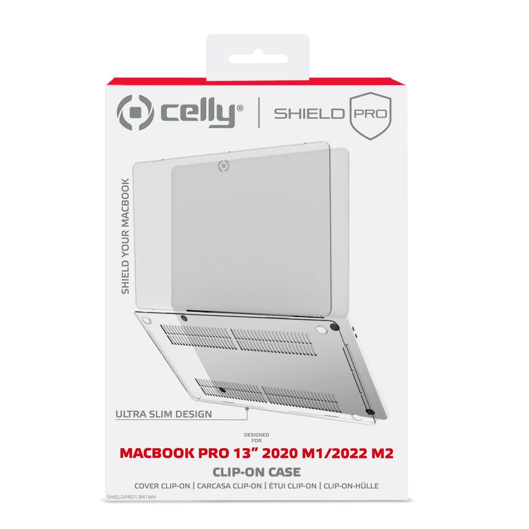 SHIELDPRO13M1 - Custodia rigida trasparente compatibile con MacBook Pro 13" M1/M2 6