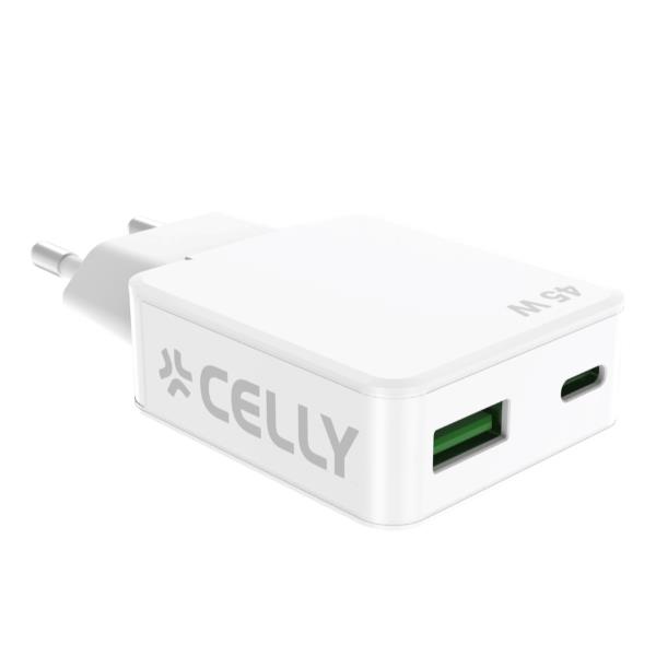 CELLY SLIMTC1C1A45W - 45W GaN Slim Wall Charger [SLIM COLLECTION]