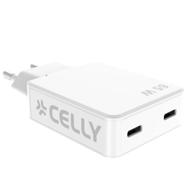 CELLY SLIMTC2C65W - 65W GaN Slim Wall Charger [SLIM COLLECTION]