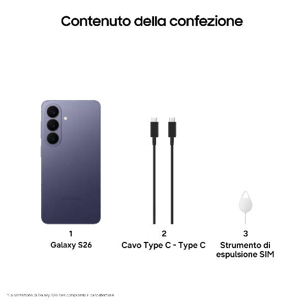 SAMSUNG CELLULARI GALAXY S26 12+256GB Cobalt Violet