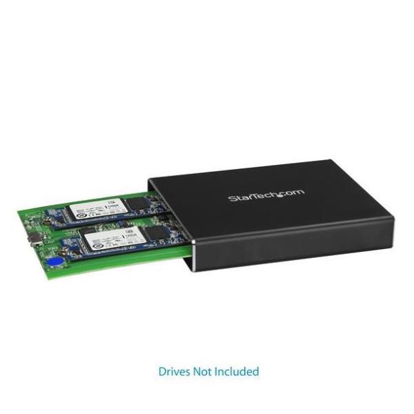 Box Esterno USB 3.1 a 2 Slot M.2 NGFF SATA - RAID 2
