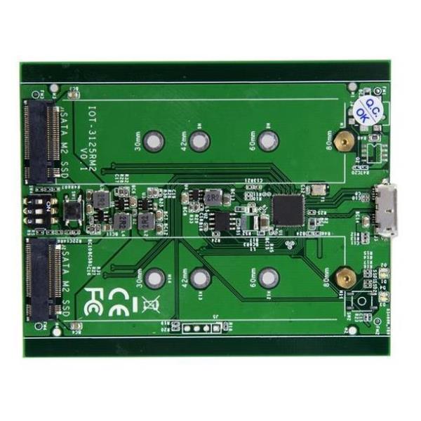 Box Esterno USB 3.1 a 2 Slot M.2 NGFF SATA - RAID 5