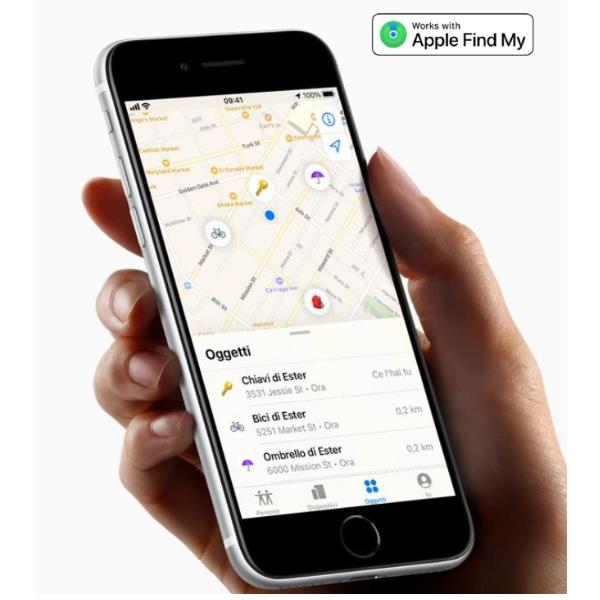 SMARTFINDER - Traccia oggetti compatibile con i dispositivi iOS, utilizza App "Dov'è" preinstallata sui device iOS, consente di localizzare oggetti, batteria litio intercambiale 6