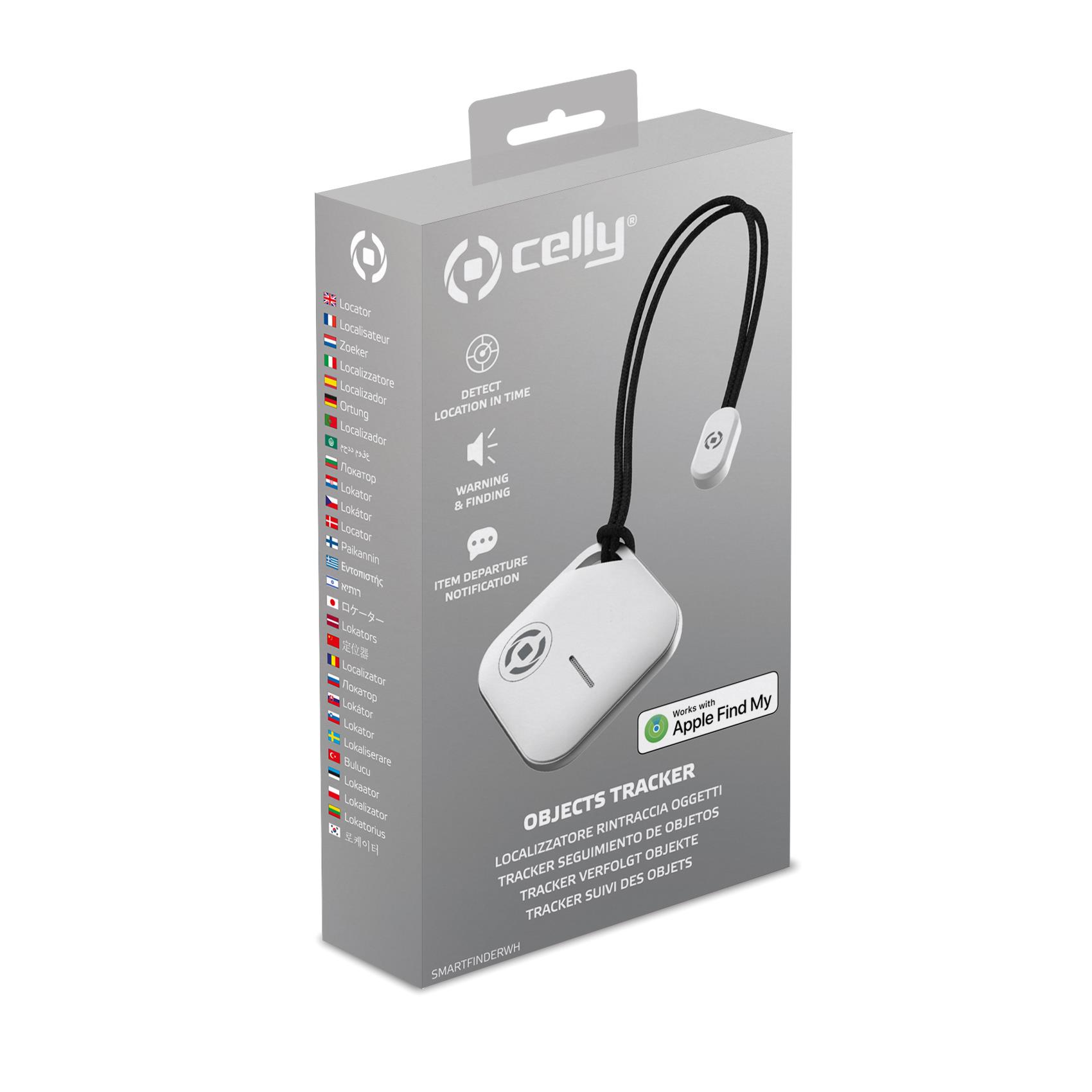 SMARTFINDER - Traccia oggetti compatibile con i dispositivi iOS, utilizza App "Dov'è" preinstallata sui device iOS, consente di localizzare oggetti, batteria litio intercambiale 5