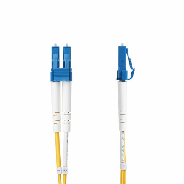 Cavo in fibra ottica duplex monomodale OS2 da LC a LC (UPC) da 10m, 9/125µm, 100G, Insensibile alla piegatura, Bassa perdita di inserzione, Cavo patch in fibra LSZH 2