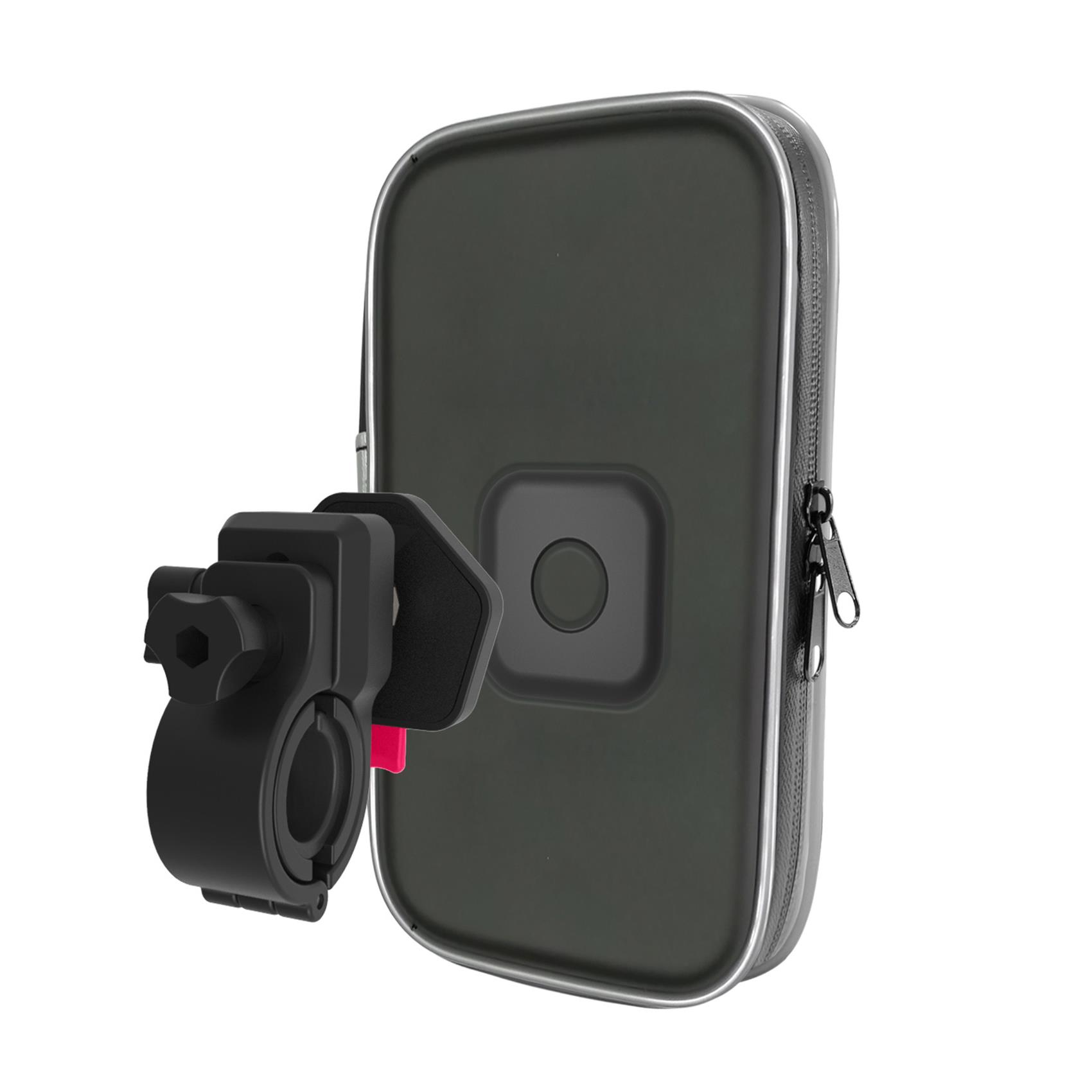 SNAPFLEX – Supporto universale per bici e ebike, sistema modulare ad incastro, utilizzo manubrio, compatibile con smartphone fino a 6.9" dimensione display, finestra per touch 4
