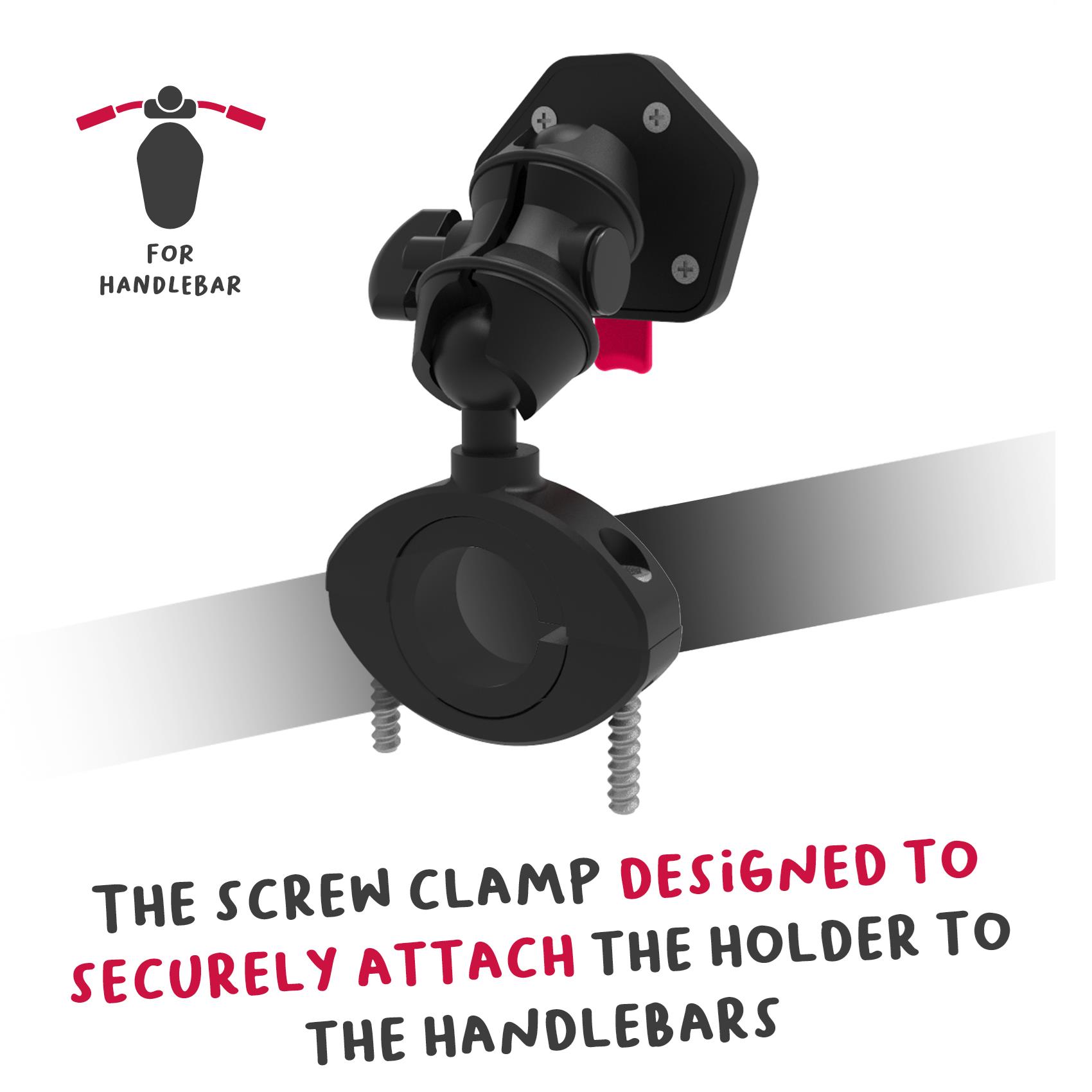 SNAPMOTORBIKE – Supporto universale per smartphone, utilizzo motocicletta, fissaggio modulare ad incastro, utilizzo manubrio, testina regolabile 360°, placca universale inclusa 11