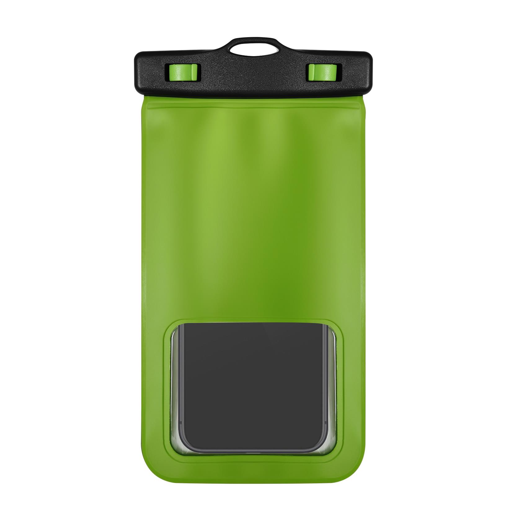 SPLASHBAG25 - Custodia impermeabile per smartphone fino a 7" dimensione display, design trasparente, chiusura ermetica, laccio a collo incluso 2