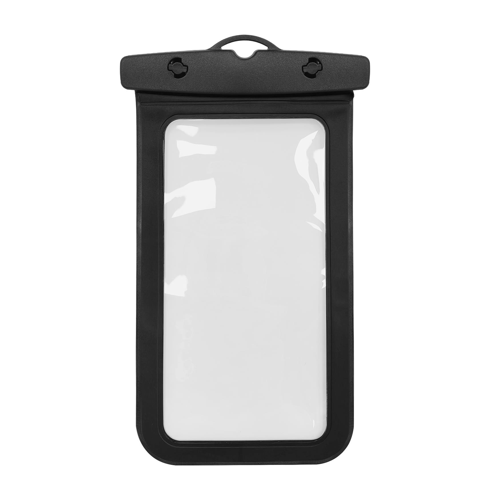SPLASHBAG26 - Custodia impermeabile per smartphone fino a 7" dimensione display, design trasparente, chiusura ermetica, laccio a collo incluso 2
