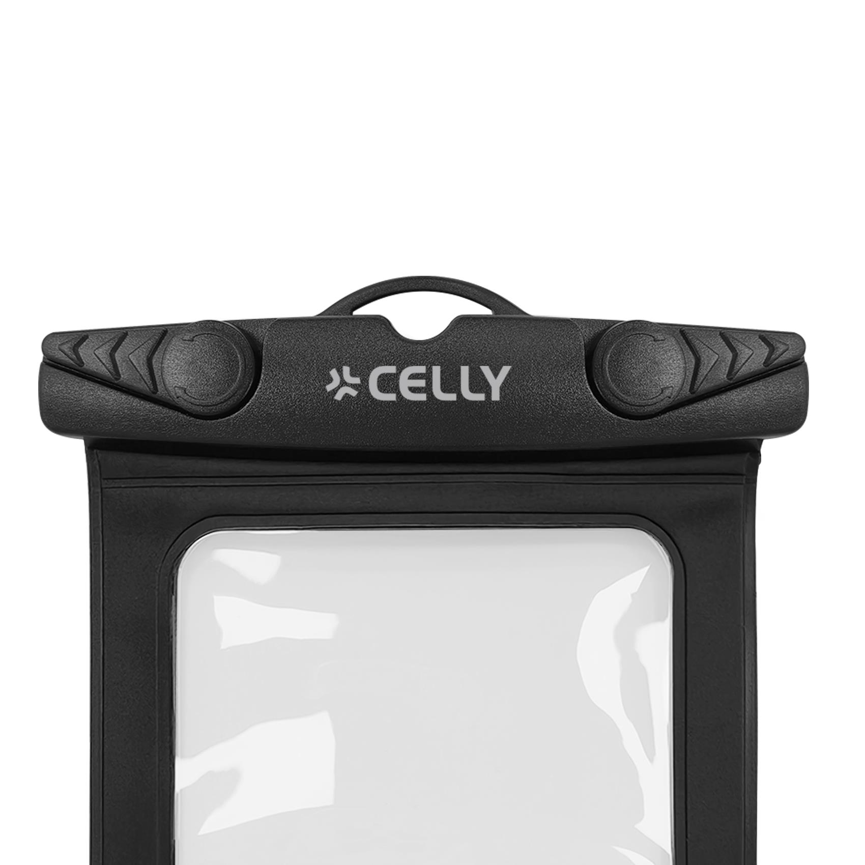 SPLASHBAG26 - Custodia impermeabile per smartphone fino a 7" dimensione display, design trasparente, chiusura ermetica, laccio a collo incluso 5