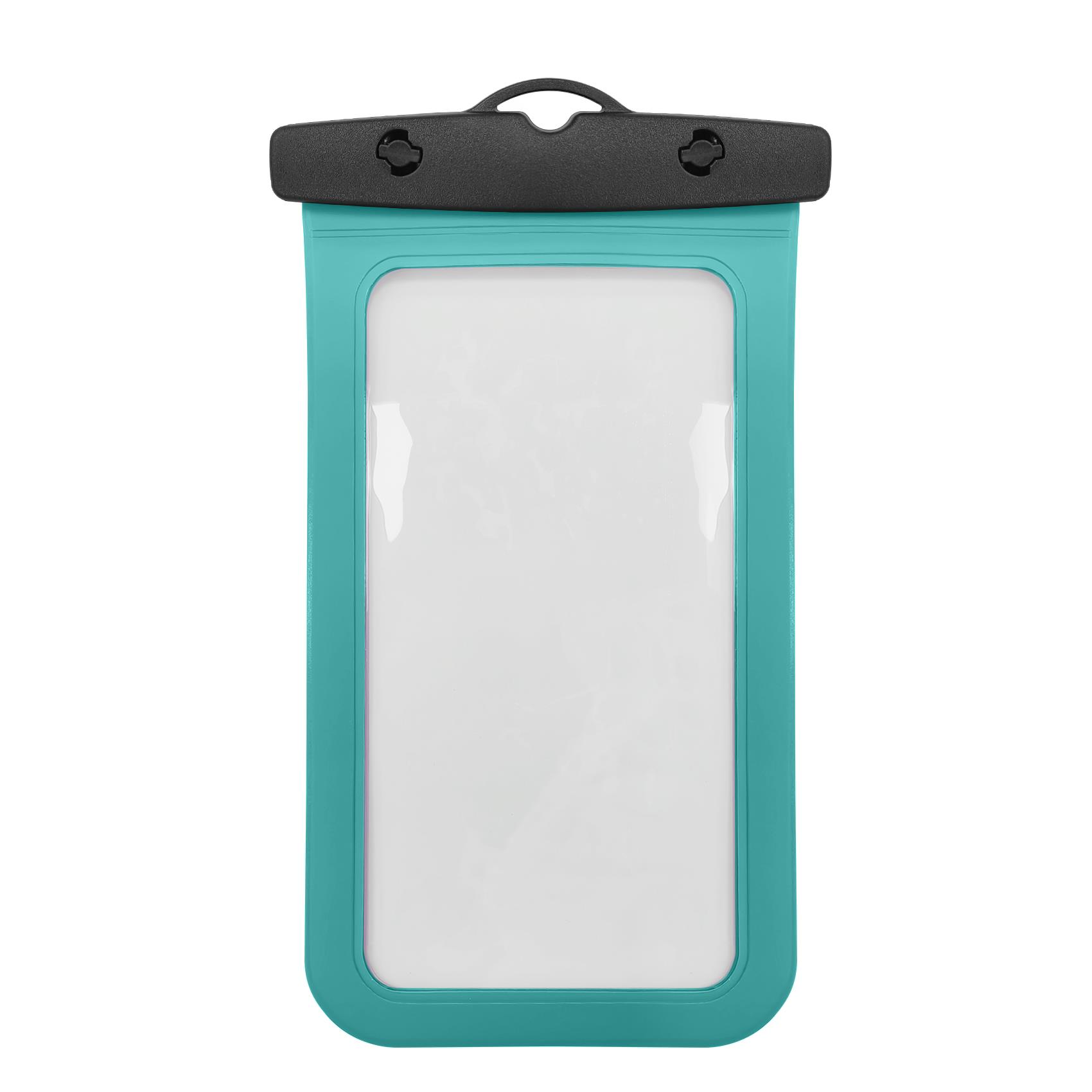 SPLASHBAG26 - Custodia impermeabile per smartphone fino a 7" dimensione display, design trasparente, chiusura ermetica, laccio a collo incluso 4