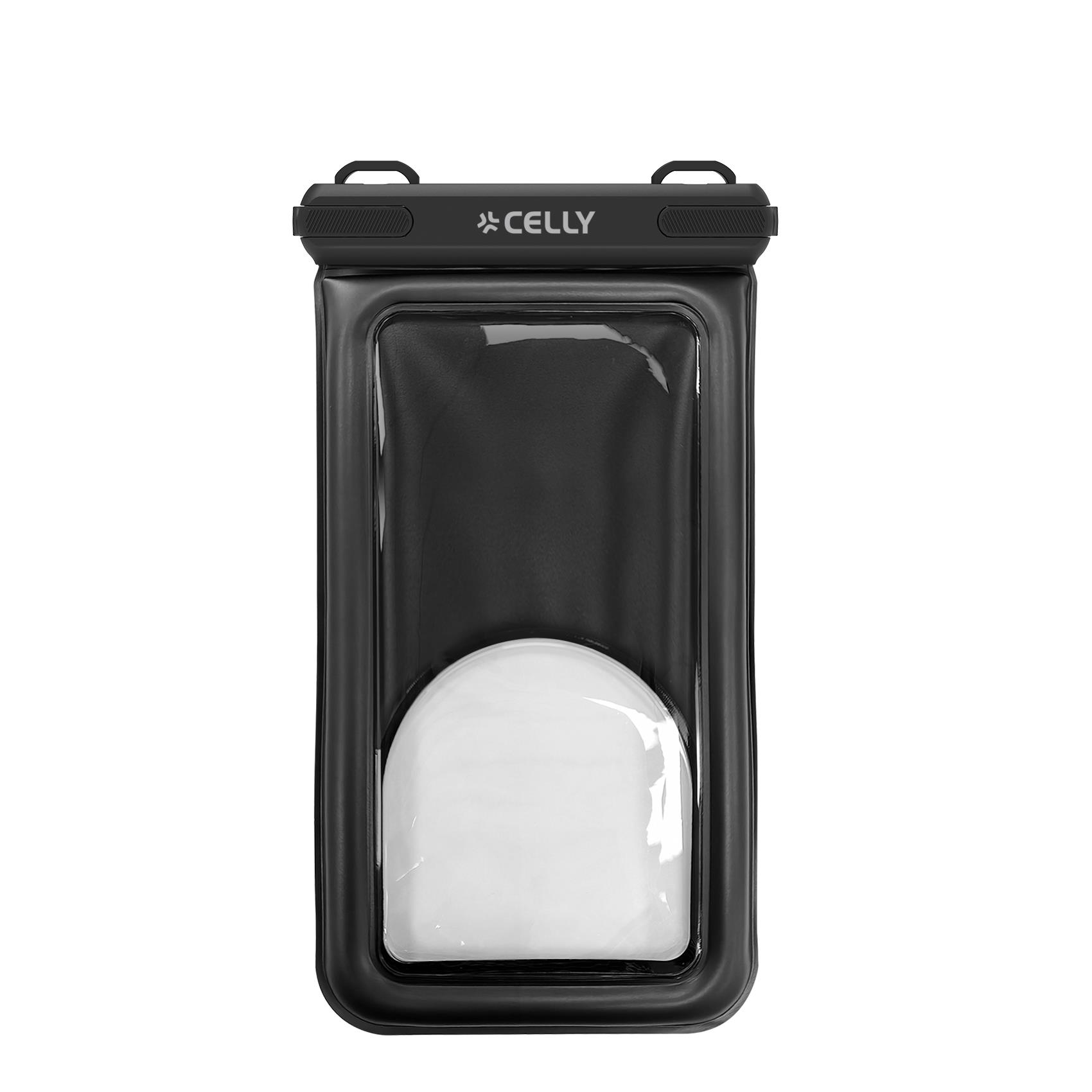 SPLASHBAGFL - Custodia impermeabile galleggiante per smartphone fino a 6.9", design trasparente, chiusura ermetica, laccio da collo integrato 3
