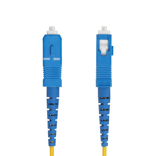 Cavo in fibra ottica simplex monomodale OS2 da LC a SC (UPC) da 3m, 9/125µm, 40G/100G, Insensibile alla piegatura, Bassa perdita di inserzione, Cavo patch in fibra LSZH 2