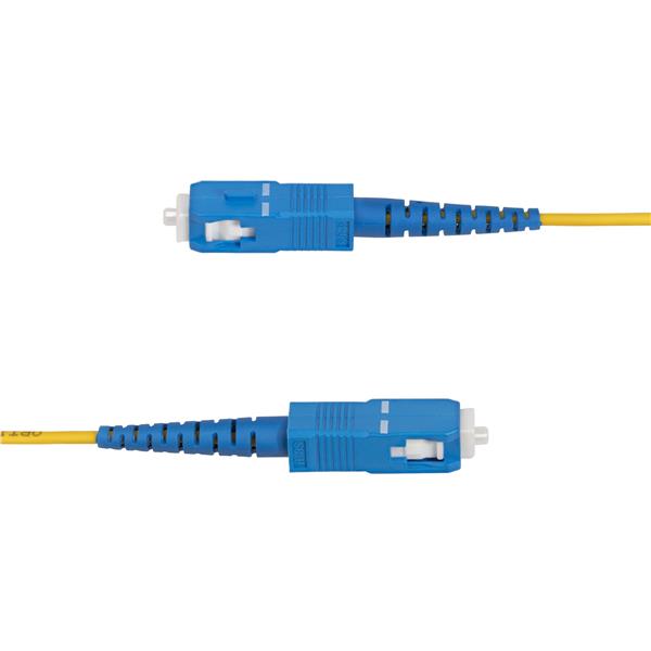 Cavo in fibra ottica simplex monomodale OS2 da LC a SC (UPC) da 3m, 9/125µm, 40G/100G, Insensibile alla piegatura, Bassa perdita di inserzione, Cavo patch in fibra LSZH 3