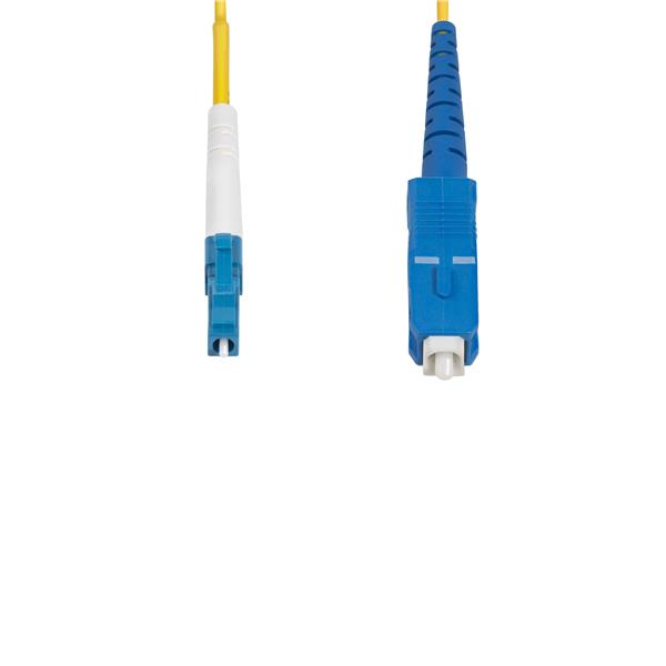 Cavo in fibra ottica simplex monomodale OS2 da LC a SC (UPC) da 3m, 9/125µm, 40G/100G, Insensibile alla piegatura, Bassa perdita di inserzione, Cavo patch in fibra LSZH 4