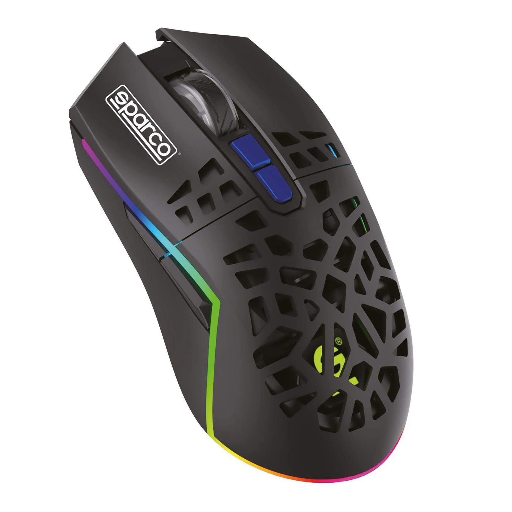 CELLY SPARCO - Mouse wireless, design ergonomico, click silenzioso, luci RGB, adatto per il gaming CLUTCH [SPARCO COLLECTION]