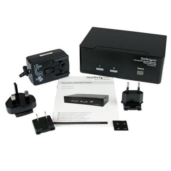 Switch KVM Dual DVI USB 2 port 5