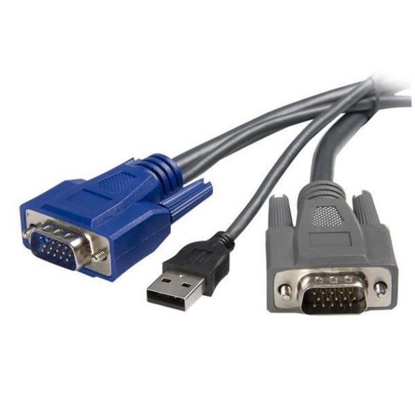 Cavo KVM ultra-sottile VGA USB 2 in 1 1,8 m 2