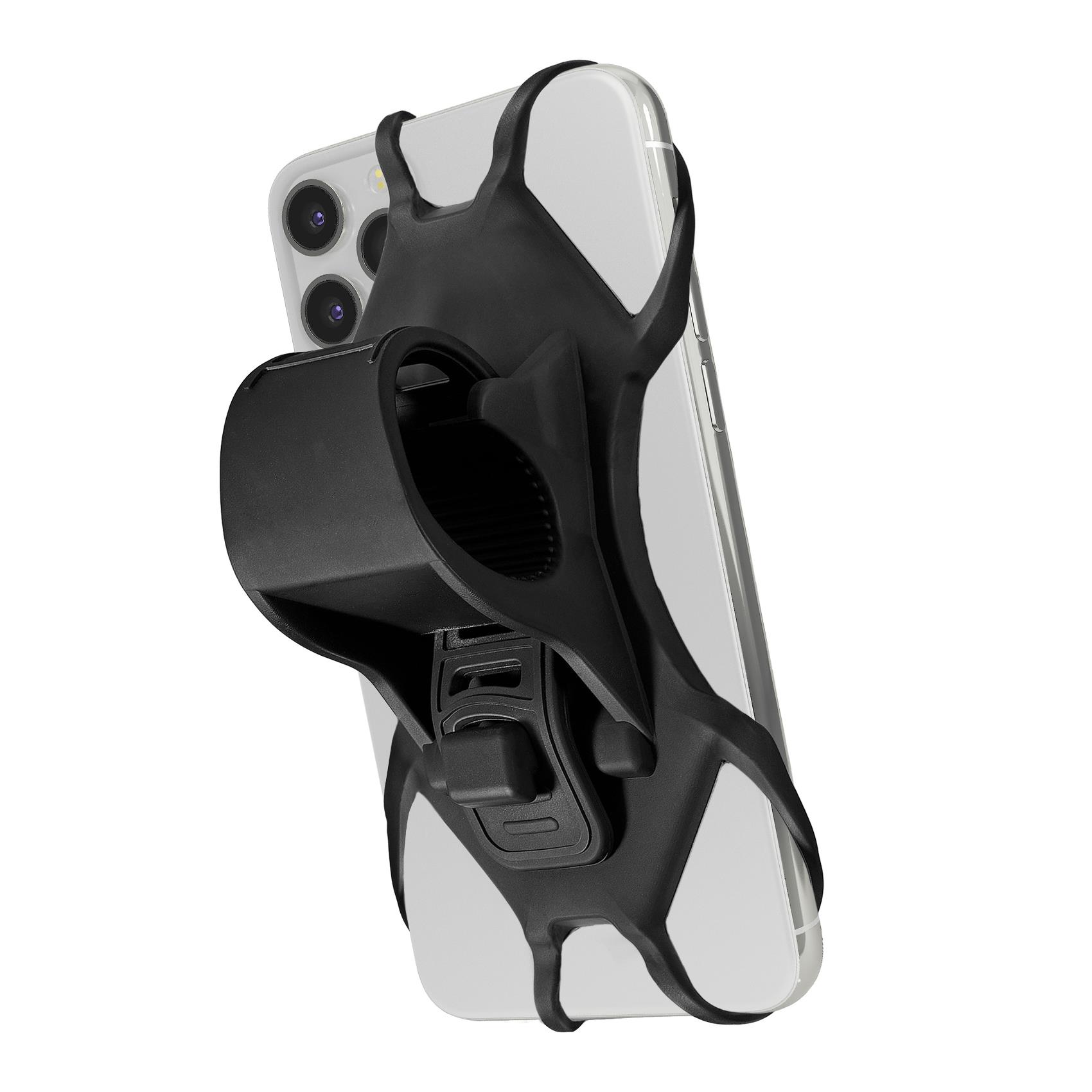 SWIPEBIKE - Supporto universale per smartphone utilizzabile su manubri di bici e ebike, funzionalità Swipe-up e Face-ID, materiale morbido, fissaggio cinghia regolabile 2