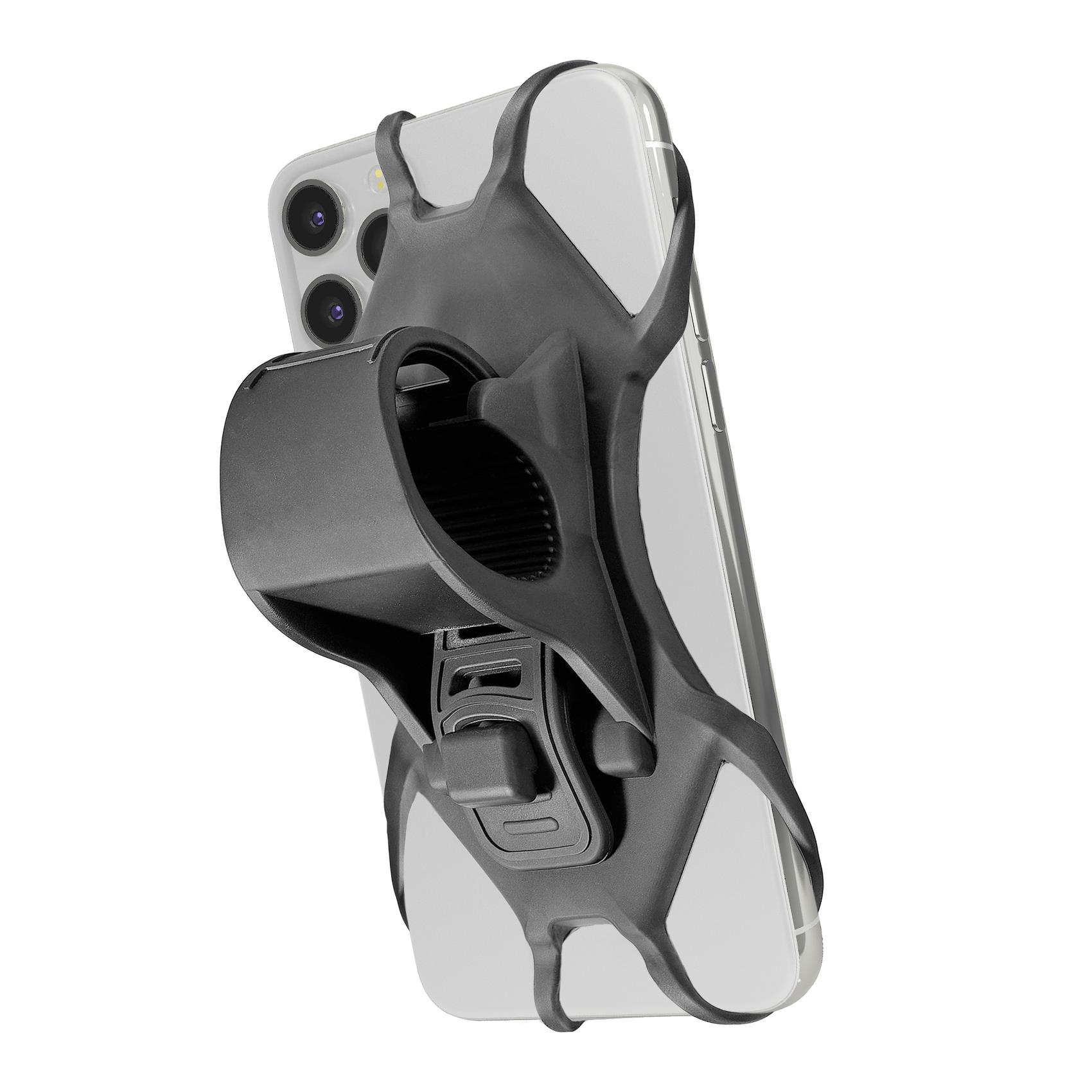 CELLY SWIPEBIKE - Supporto universale per smartphone utilizzabile su manubri di bici e ebike, funzionalità Swipe-up e Face-ID, materiale morbido, fissaggio cinghia regolabile