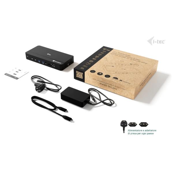 I-TEC THUNDERBOLT 5 Triplo Display, PD140W con alimentatore, Slot M.2 NVMe per espandere lo storage fino a 7000 MB/s 13