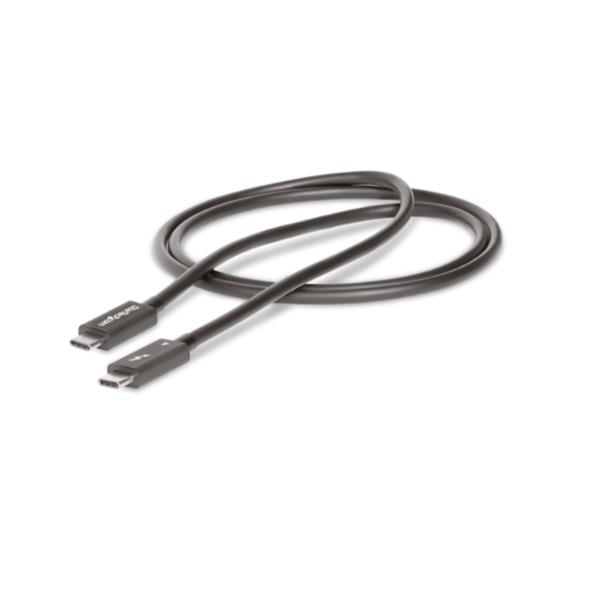 Cavo Thunderbolt 4 da 1m - 40Gbps - PD 100W - Cavo Video/Trasferimento dati 4K/8K - Cavo Thunderbolt Certificato Intel Compatibile con USB4/Thunderbolt 3/USB 3.2/USB Tipo C/Display 3