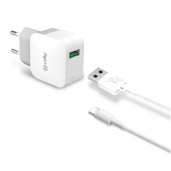 CELLY TCUSBTYPEC - 12W USB-A Wall Charger+USB-A to USB-C Cable [TURBO]