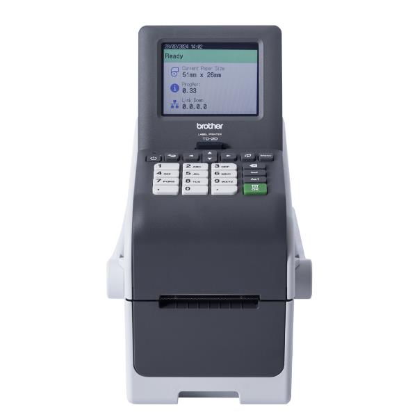 BROTHER STAMPANTI AUTO-ID TD2350 TD 2", 203DPI, LAN, WIFI, BTLE, USB-C, RS232, DISPLAY LCD CON TASTIERINO, MANIGLIA PER TRASPORTO - INCLUSO ALIMENTATORE E CAVO USB-C