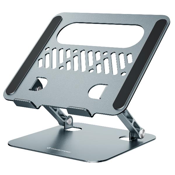 CONCEPTRONIC SUPPORTO PIEGHEVOLE per LAPTOP, altezza regolabile; lega di alluminio