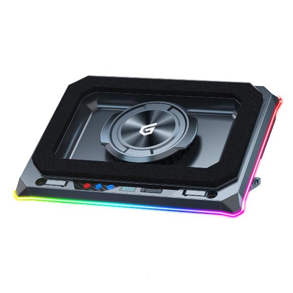 CONCEPTRONIC Turbofan Gaming Laptop Cooling Pad con Hub USB, RGB, Schiuma Sigillata, Supporto Mobile