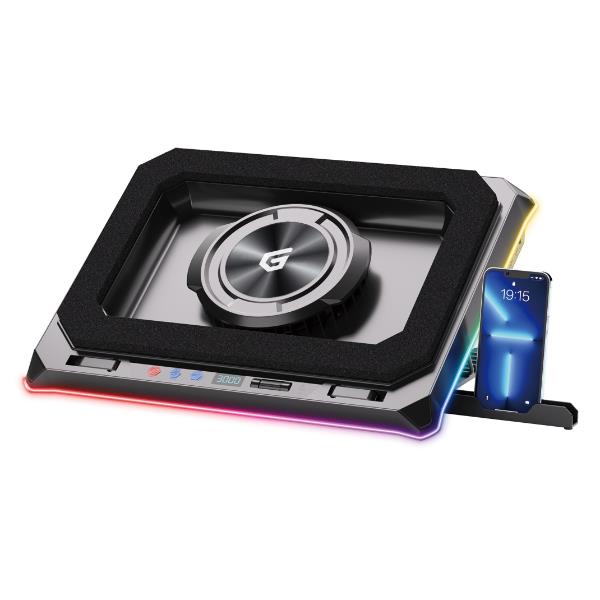 Turbofan Gaming Laptop Cooling Pad con Hub USB, RGB, Schiuma Sigillata, Supporto Mobile 4