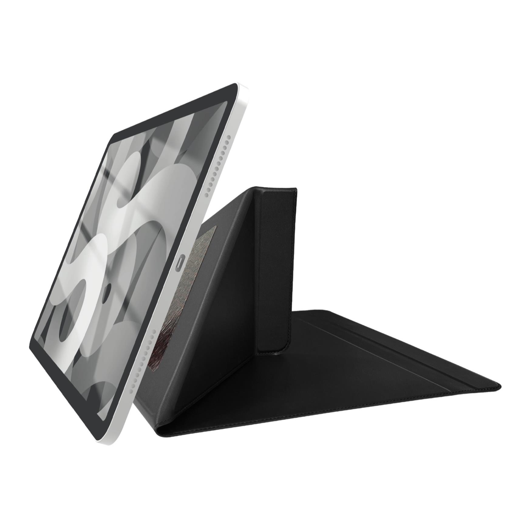 UNISTICKT13 - Custodia a libro in pelle sintetica con attacco Tablet tramite adesivo 3M di colore nero compatibile con Tablet fino a 13" dimensione display 4